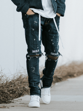 Load image into Gallery viewer, Born Sinner Distressed Denim - Dark Stone
