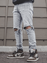 Load image into Gallery viewer, Born Sinner Distressed Denim - Light Stone
